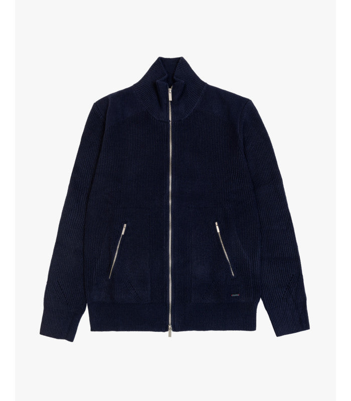 GIANNI LUPO Cardigan a costa inglese con zip