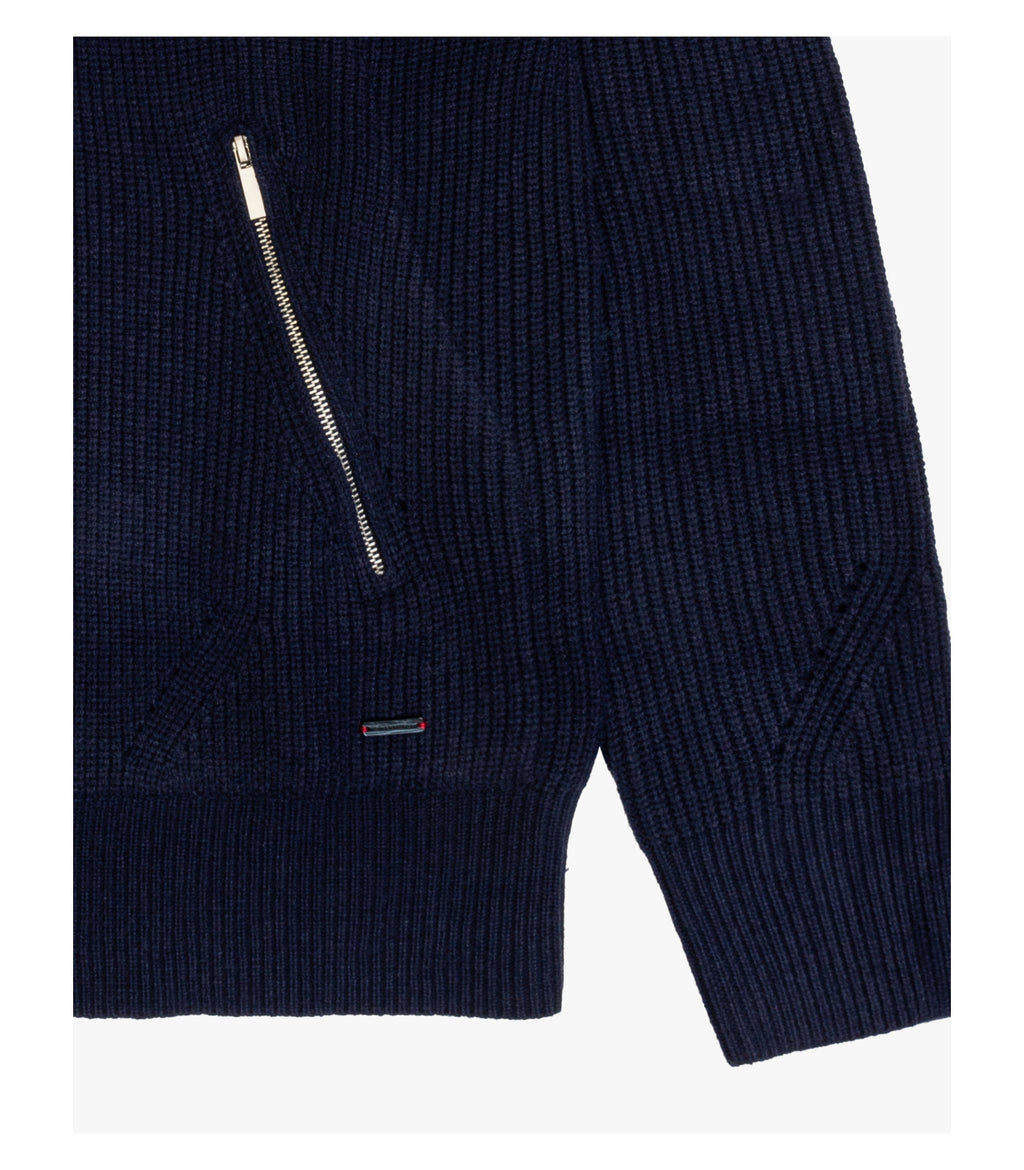 GIANNI LUPO Cardigan a costa inglese con zip