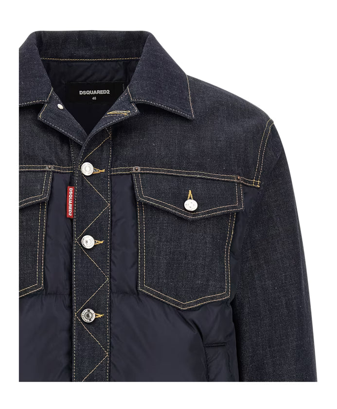 GIUBBINO DSQUARED2 HYBRID PUFFER JEAN