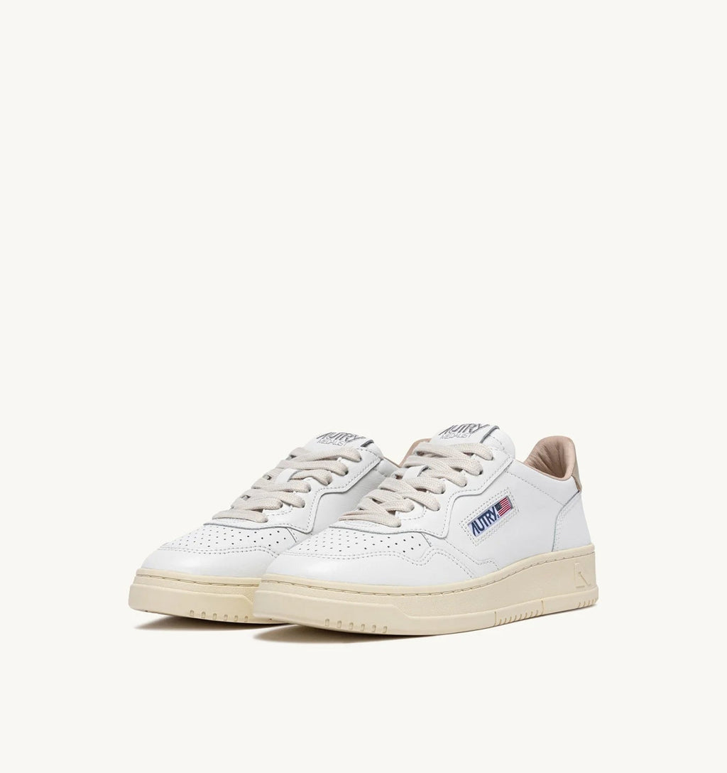 SNEAKERS MEDALIST LOW IN PELLE BIANCA E FEATHER GRAY