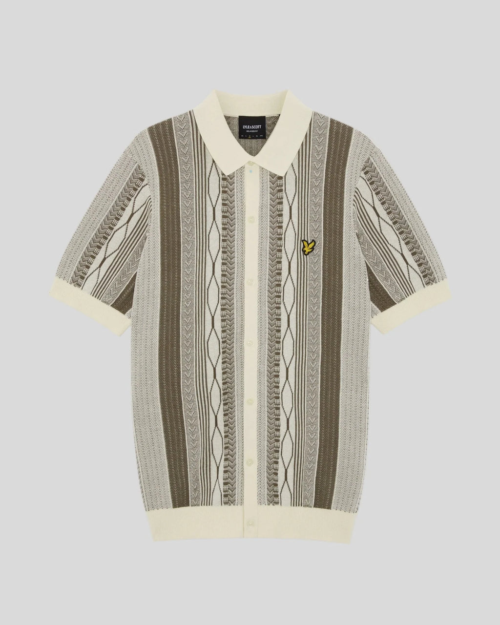 Jacquard Knitted Polo Shirt lyle scott