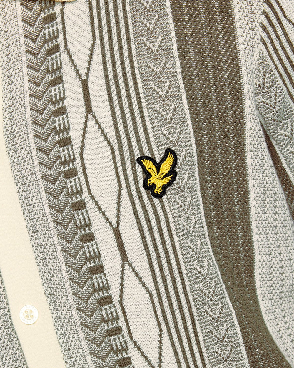 Jacquard Knitted Polo Shirt lyle scott
