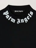 PALM ANGELS T-shirt neck logo nera