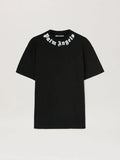 PALM ANGELS T-shirt neck logo nera