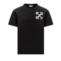 T-shirt nera in jersey con stampa