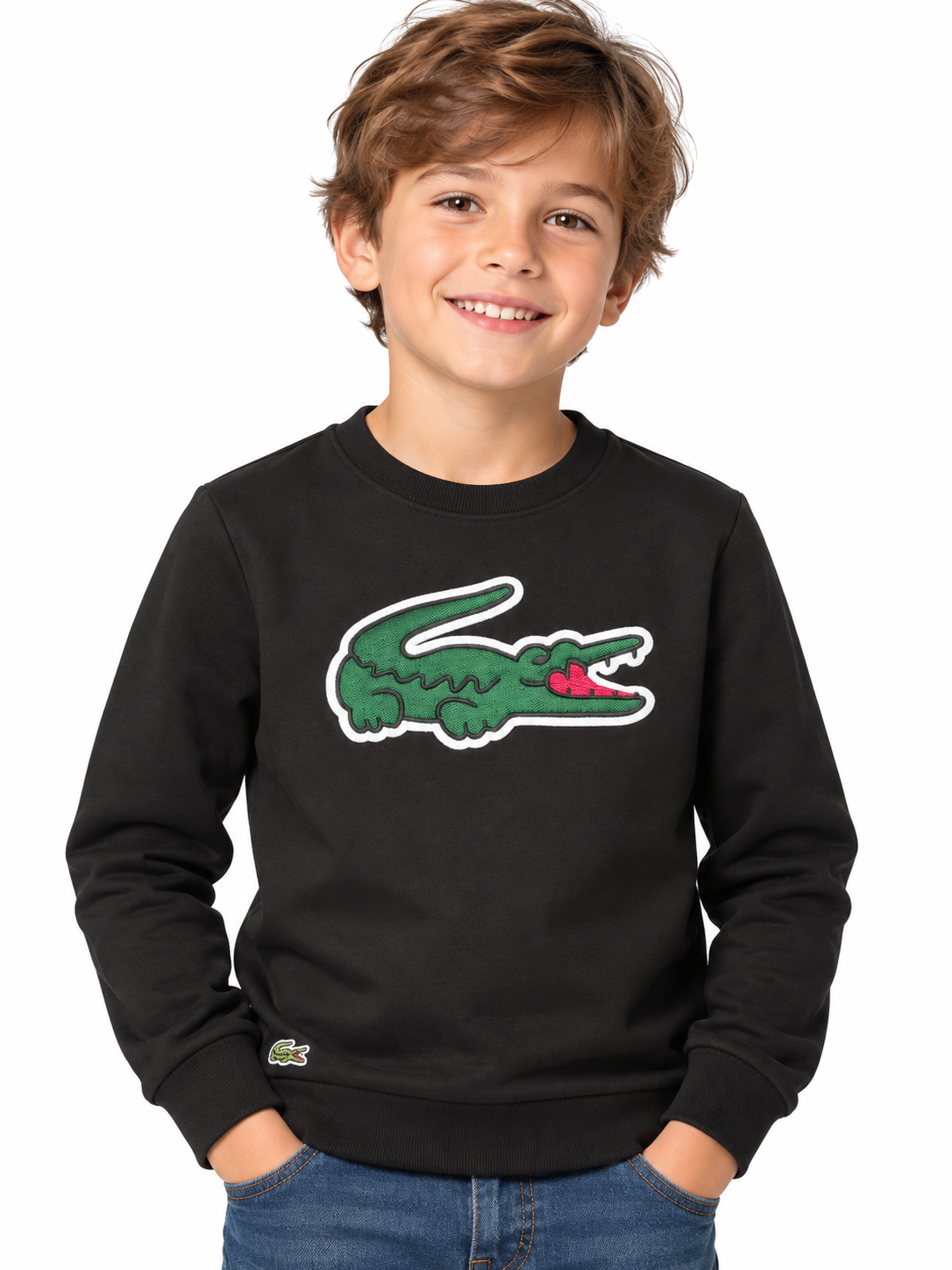 FELPA GIROCOLLO LACOSTE KIDS  UNISEX ART:947880