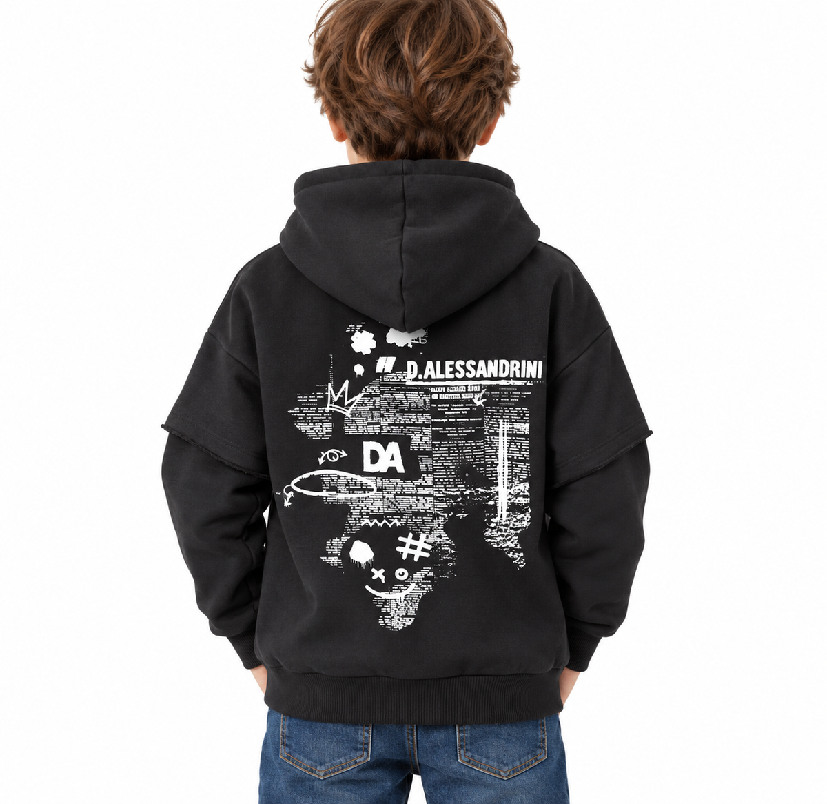 FELPA CON CAPPUCCIO D.ALESSANDRINI KIDS ART:346
