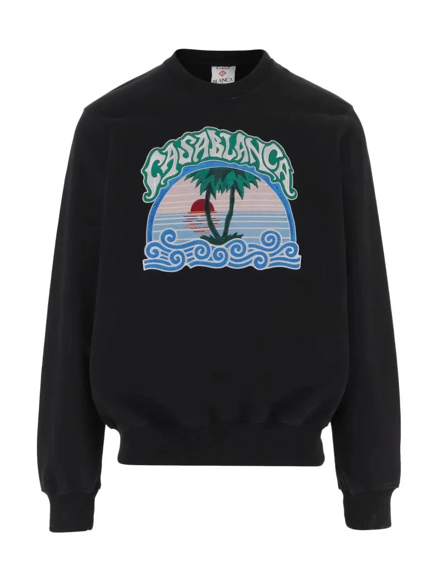 FELPA CASABLANCA EMBROIDERED SWEATSHIRT