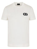 EMPORIO ARMANI T-shirt in jersey misto lyocell con ricamo logo EA a rilievo ASV