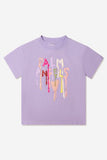 T-shirt kids Girls Dripping Logo T-Shirt in Lilac
