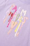 T-shirt kids Girls Dripping Logo T-Shirt in Lilac